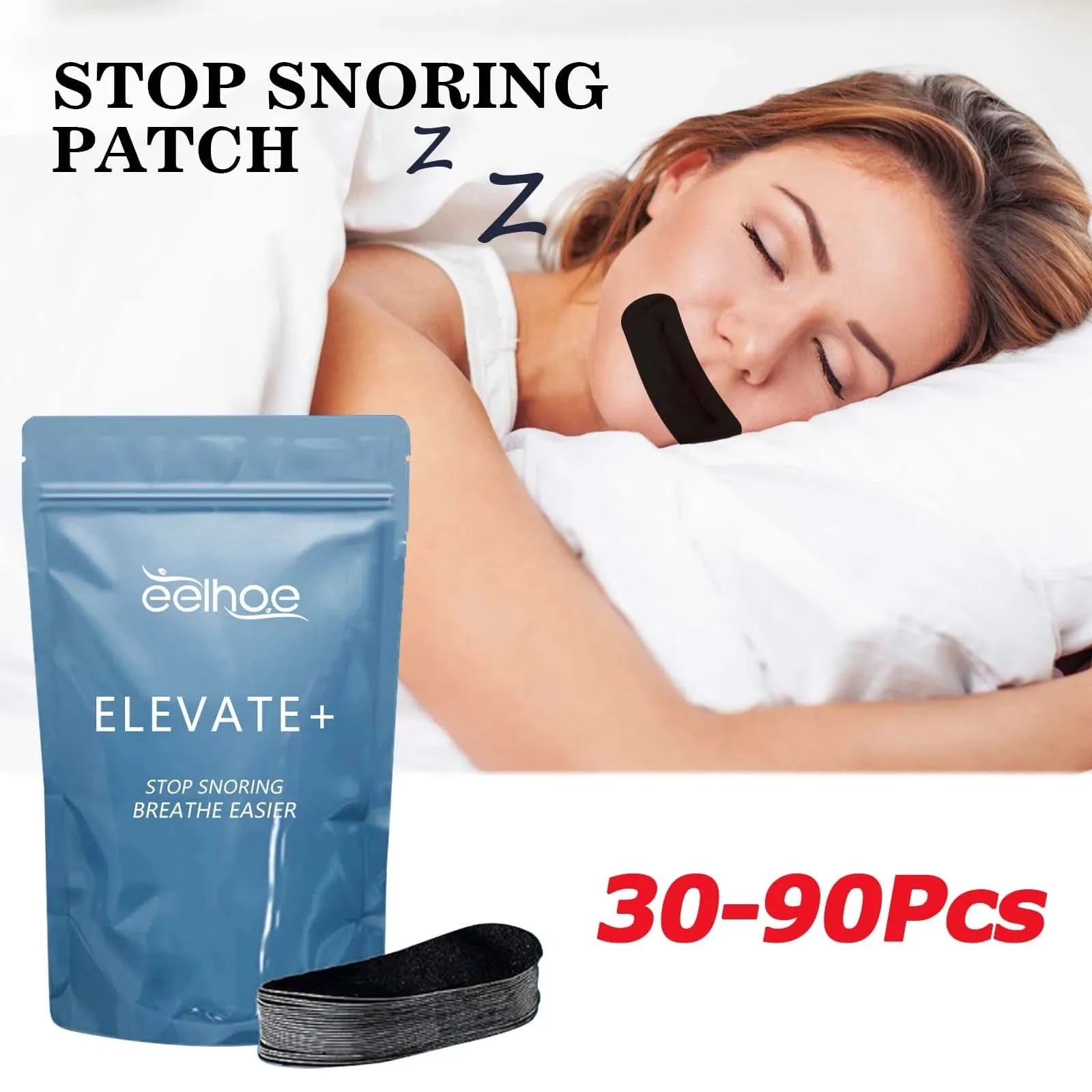 Stop Snoring Patch Nose Breathing Correction Promoting Better Breath Improve Sleeping Portable Night Sleep Mouth Orthosis Tape - M & M Global
