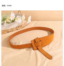 Knotted Belts for Women Belt Lady Waistband Soft Genuine Leather Suede Cowhide Waist Belt Straps Long Dress Coat Accessories - M & M Global