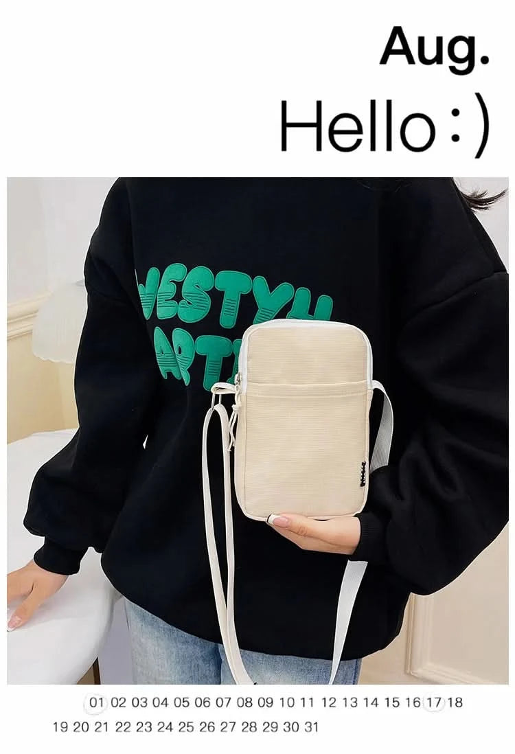 New Fashion Mobile Phone Bag Women's Messenger Bag All-match Mini Small Crossbody Bag Hanging Neck Coin Purse Vertical Handbag - M & M Global