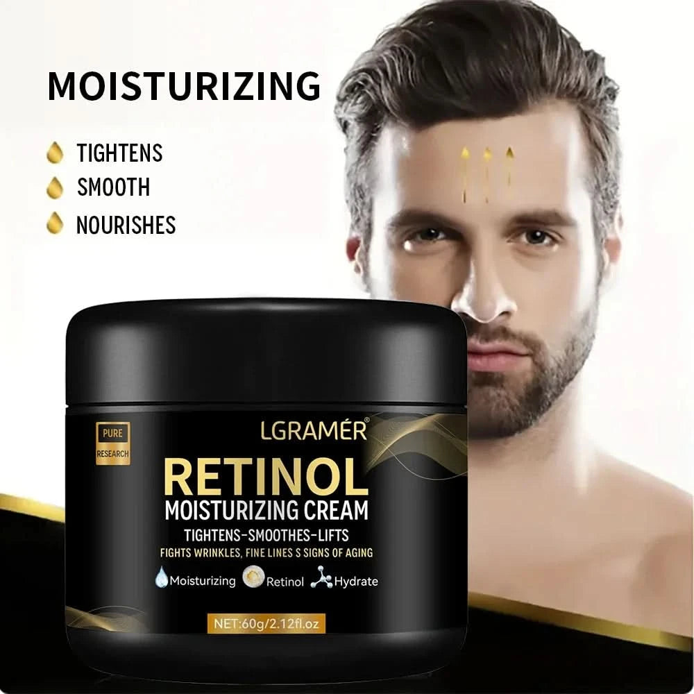 Retinol Face Men's Moisturizer Moisturizing Retinol Cream Anti-Wrinkle Aging Moisturizing Shrink Pores Whitening Smooth Retinol - M & M Global