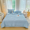 Single/Queen/Super King Size: Skin Friendly Solid Color Bubble Yarn Summer Quilt - M & M Global