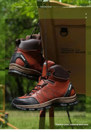 Men’s Steel Toe Work Shoes Widen Metatarsal Protection Puncture-Resistant Slip & Abrasion-Resistant Construction Work Shoes