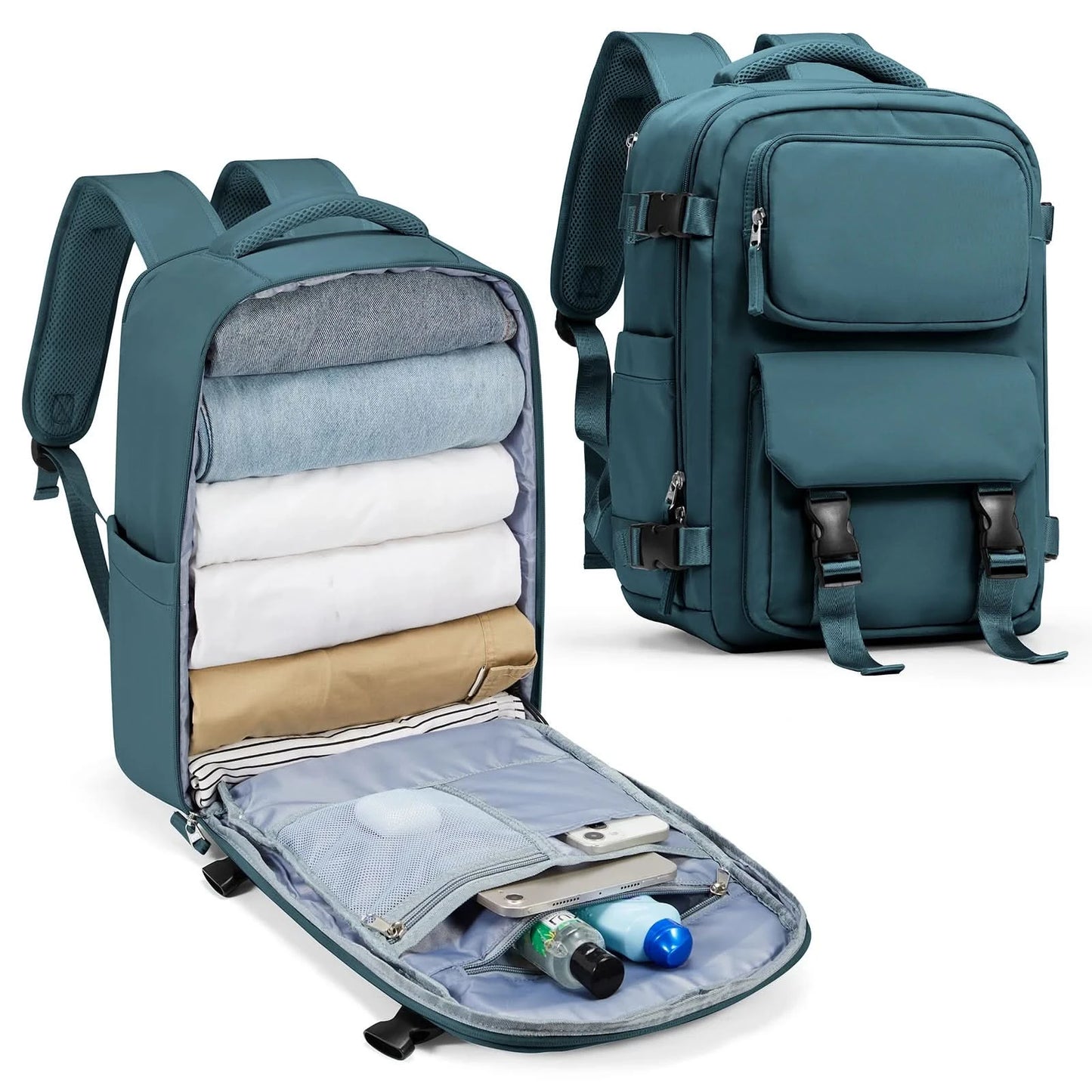 Travel Bakcpack for Women Reinforced Waterproof Notebook Backpack 45x36x20 Men Casual School Bakcpack Flight Cabin Bag 40x20x25 - M & M Global