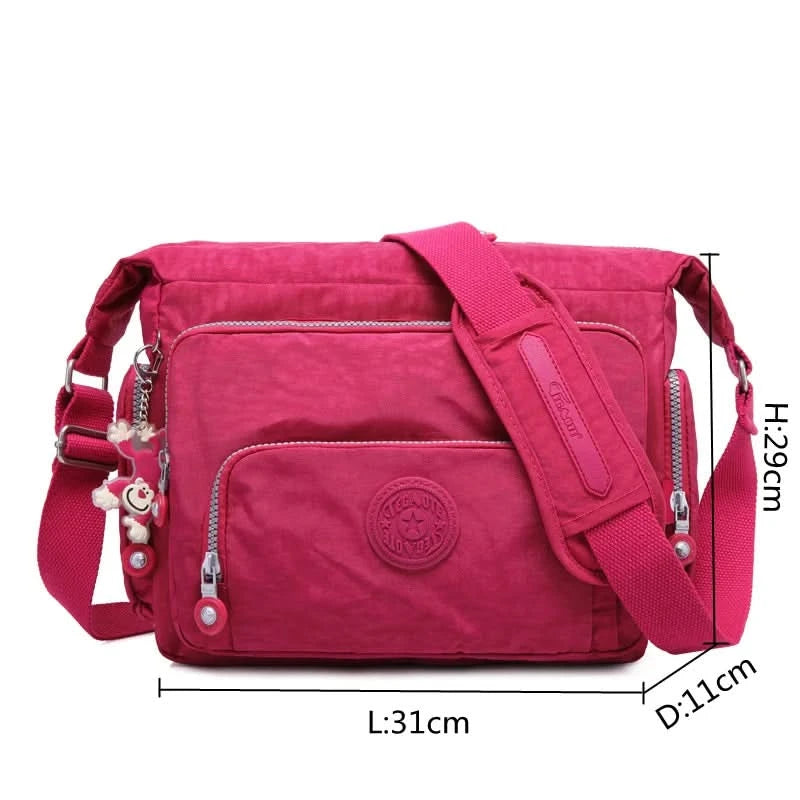 High Quality A4 Men Women Shoulder Messenger Bag Cross Body Large Capacity Purse Waterproof Lightweight Blue Purple Red M1304 - M & M Global