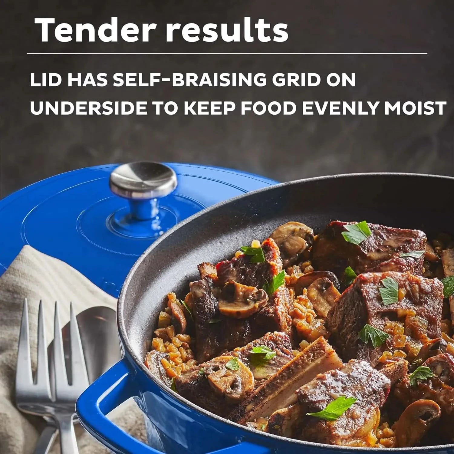 Instant Electric Round Dutch Oven, 6-Quart 1500W, From the Makers of , 5-in-1: Braise, Slow Cook, Sear/Sauté, Cooking Pan, Food - M & M Global