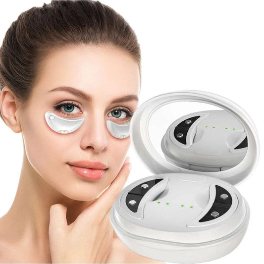 660nm Red Light Eye Massager with EMS Anti-Aging Eye Care Device Reduce Bags & Dark Circles Portable Eye Rejuvenation Pads - M & M Global