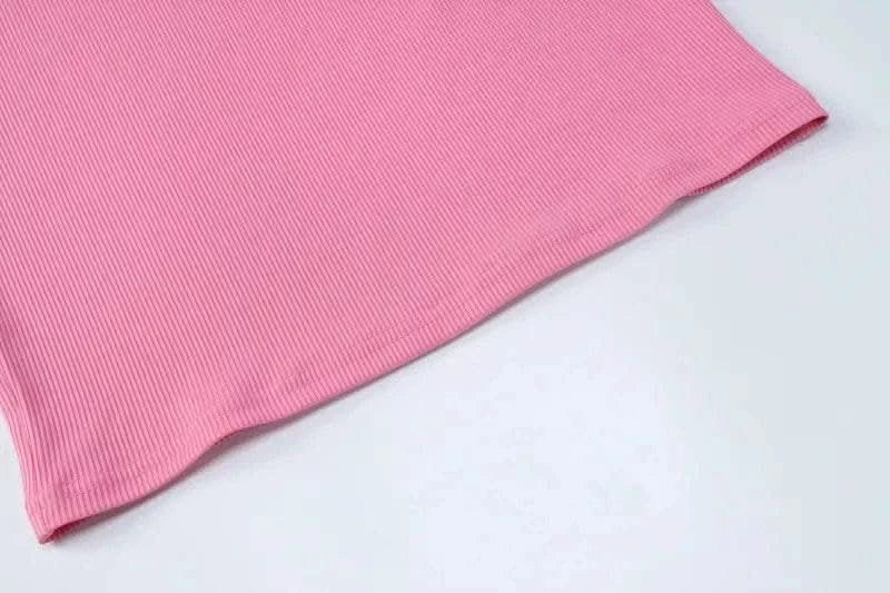 Dulzura Women Fashion 2024 Autumn Sleeveless Club Streetwear Bodycon Pink Pencil Long Dress Wholesale Items For Business - M & M Global