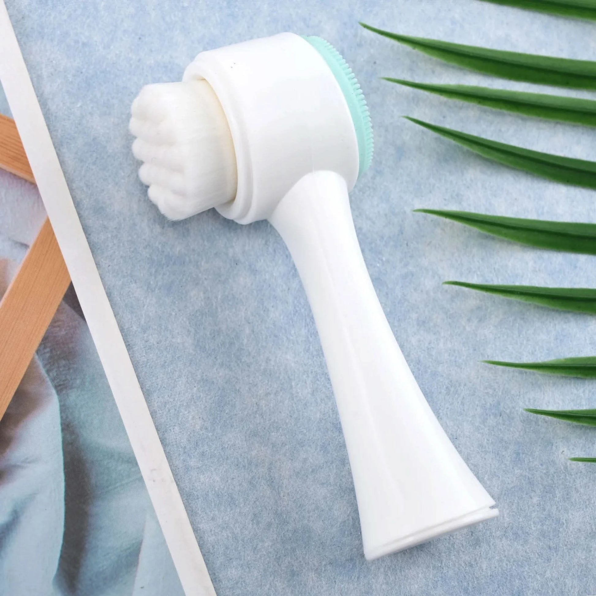 3D Bilateral Silicone Facial Cleanser Manual Massage Facial Brush Soft Bristles Silicone Double-Sided Face Brush Cleaning Tools - M & M Global