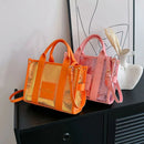 New The Tote Bag Letter Printed Sequins Top-Handle Bag Women Leather Handbag Luxury Designer Glitter Shoulder Crossbody Bag - M & M Global
