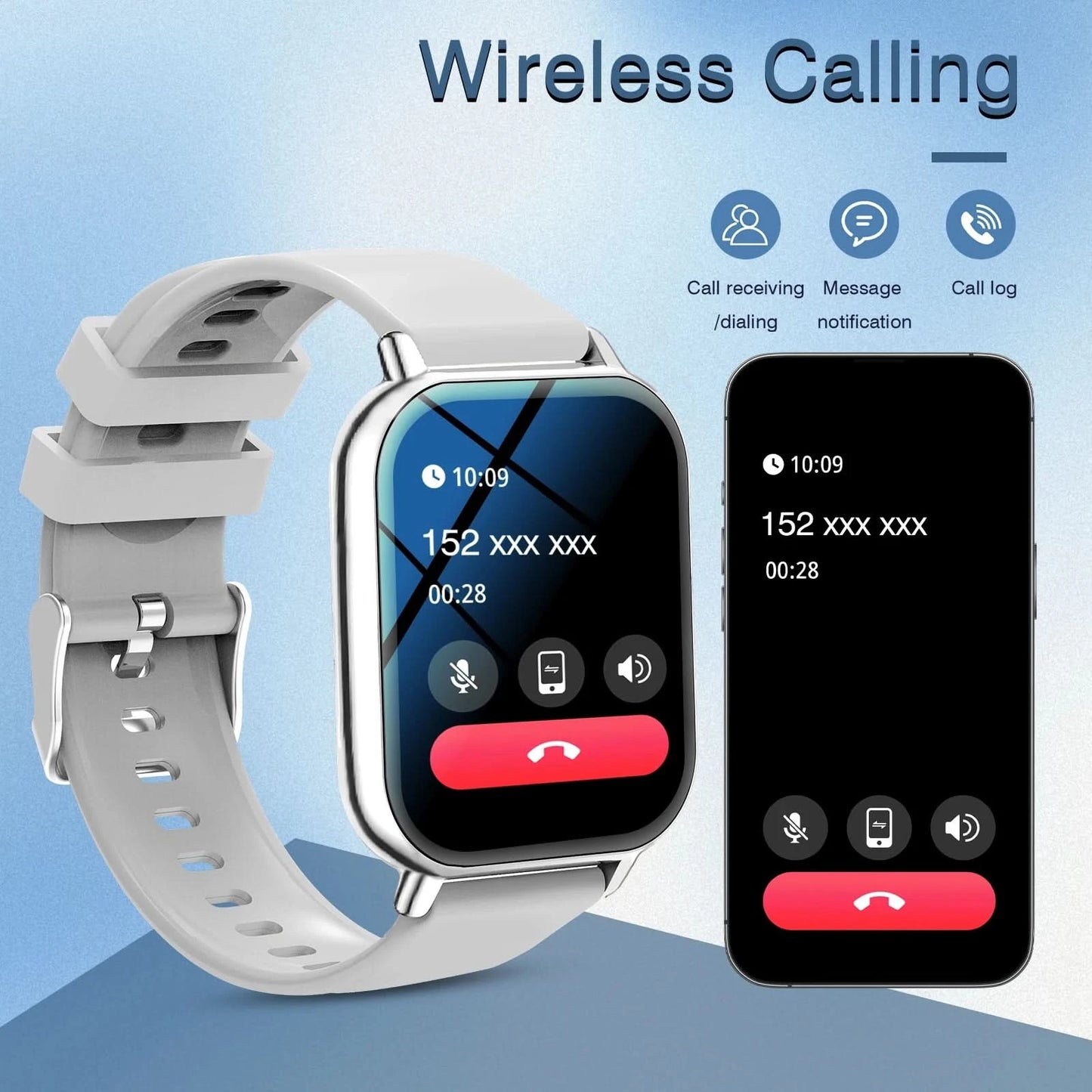 Smart watch, multiple sports modes, message reminders, various APP reminders, custom wallpapers, suitable for men and women