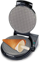 Ice Cream Cone Maker WaffleCone Express With Nonstick Heating Plates Instant Heat Recovery Creates Delicious Homemade Sugar and - M & M Global
