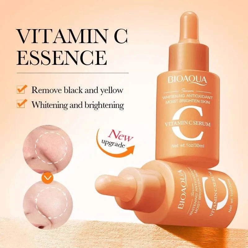 BIOAQUA Vitamin C Retinol Hyaluronic Acid Serum Moisturizing Brightening Hydrating Firming Facial Essence Beauty Face Skin Care - M & M Global