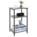 JHK 2/3-Tier End Table Side Tables with Adjustable Feet Small Nightstand Steel Frame Space-Saving for Bedroom Living Room Office