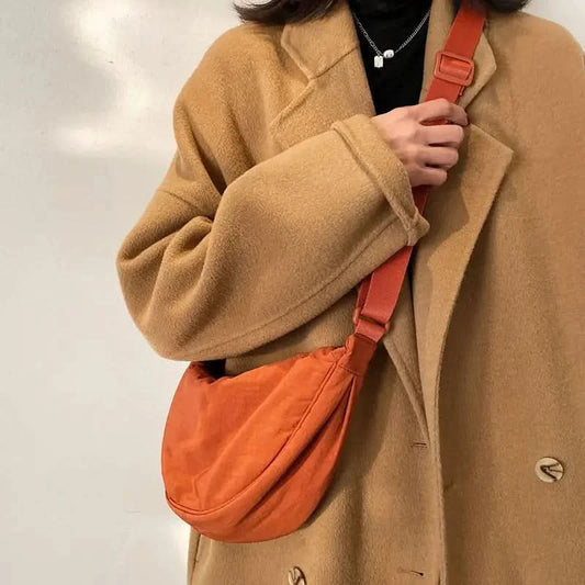 Simple Design Women's Messenger Bag Fashion Ladies Nylon Hobos Small Shoulder Bags Vintage Female Girls Purse Cloth Handbags - M & M Global