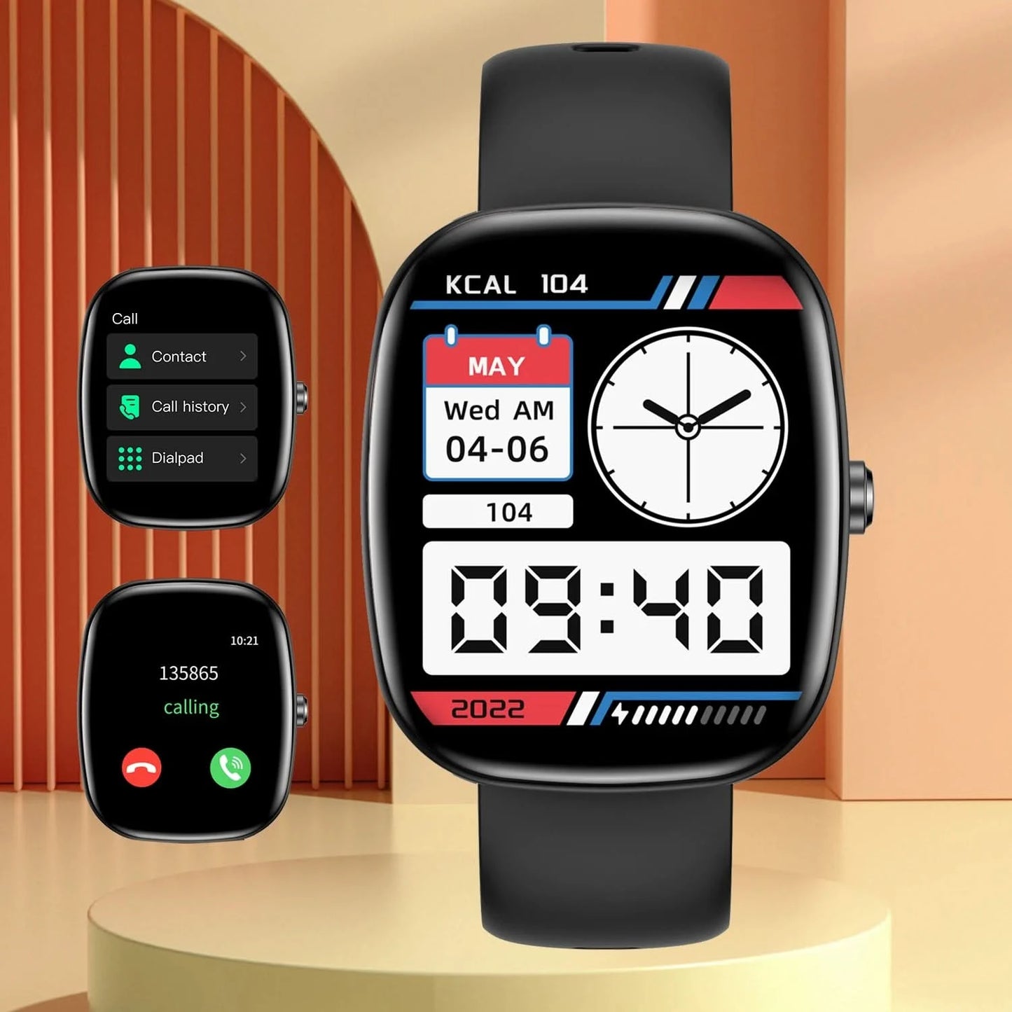 Smartwatch, custom wallpaper, message reminder view, multi-sport mode, step counting, suitable for Android and iPhone