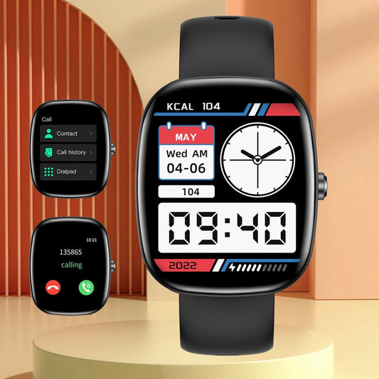 Smartwatch, custom wallpaper, message reminder view, multi-sport mode, step counting, suitable for Android and iPhone