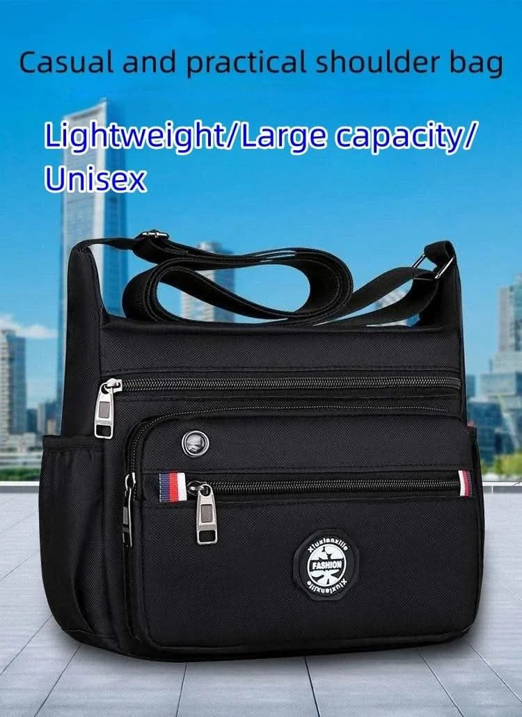Business Fashion Men's Shoulder Bag Women's Crossbody Bag Large Capacity Multipurpose Travel Bags Tool Bag Oxford Cloth Material - M & M Global