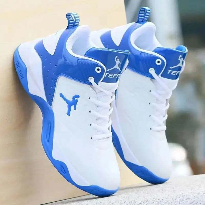 Men's Basketball Shoes Spring New High-Top Casual Shoes Leather Face Sports Shoes Boots 2024 New Imported War Boots - M & M Global