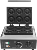Donut Maker Machine Pancake 6Holes Double-Sided Heating Electric Doughnut Commercial Stainless Steel Non-Stick Waffle Bake With - M & M Global
