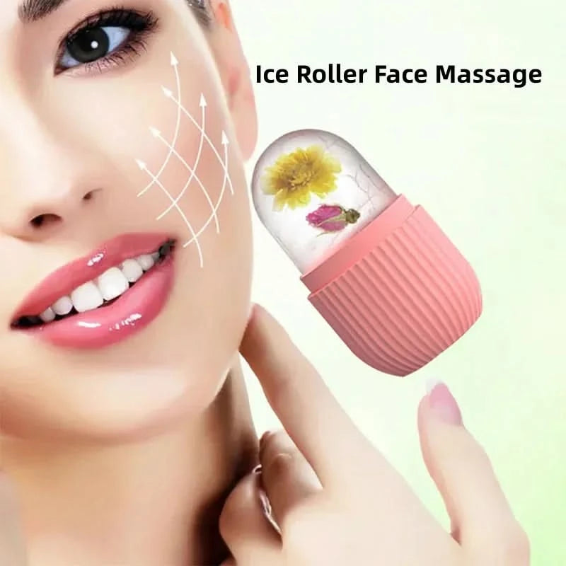 Ice Facial Roller Cube Beauty Lifting Ice Ball Face Massager Contouring Eye Roller Facial Treatment Reduce Acne Skin Care Tool - M & M Global