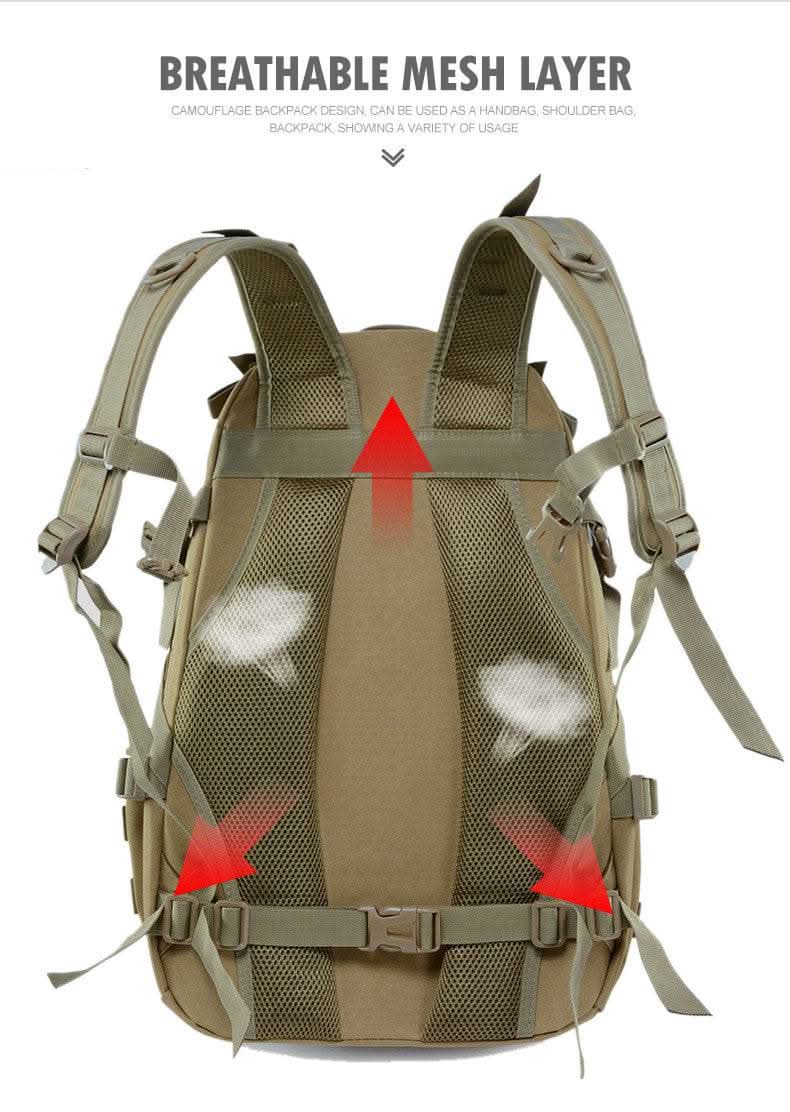 40L Tactical Backpack for Men Camping Hiking Backpacks Reflective Outdoor Travel Bags Survival Molle Climbing Rucksack Bag - M & M Global