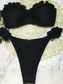 2025 New Summer Swimwear Bikini Set Sexy Leopard Strapless Bikini 2 Piece Set Women Split Swimsuit High Waist Beach Style Bikini - M & M Global