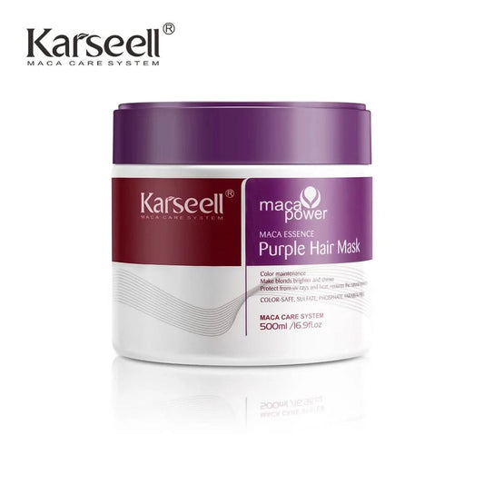 Karseell 500ml Purple Hair Mask Professional Neutralizes Brass  Yellow Tones For Blonde Silver Gray Highlighted Hair - M & M Global