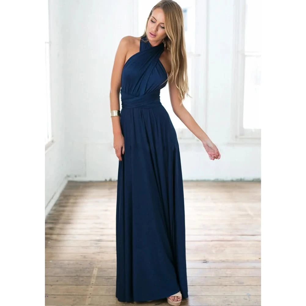 Sexy Women Multiway Wrap Convertible Boho Maxi Club Red Dress Bandage Long Dress Party Bridesmaids Infinity Robe Longue Femme - M & M Global
