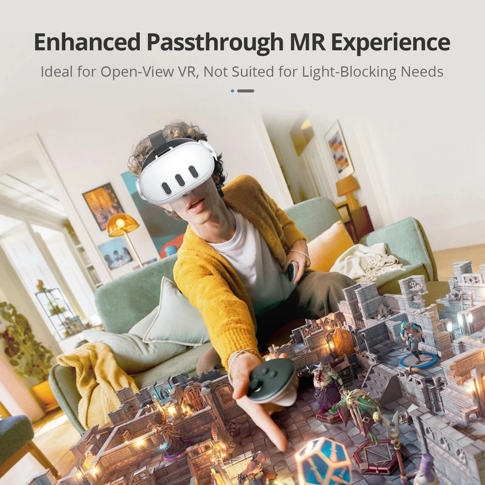 Mixed Reality Facial Interface for Meta Quest 3 Pro Style Facial Interface Open XR Gasket Replacement (Headstrap not Included) - M & M Global