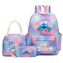 3Pcs Lilo Stitch Colorful Backpack Set With Tote and Pouch Large Capacity Lightweight And Breathable Outdoor Knapsack - M & M Global
