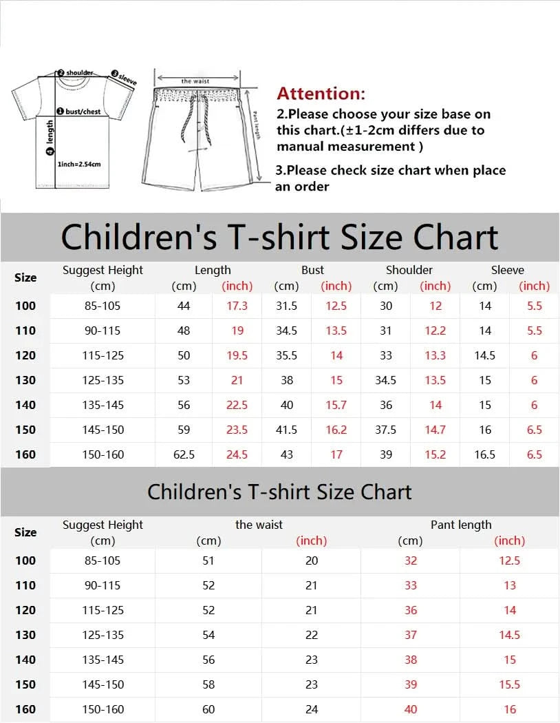 2025 summer new 2-piece children's cartoon short sleeved shorts, cute children's clothing, sportswear, comfortable, soft, breath - M & M Global