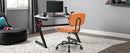 JHK Armless Office Desk Chair Back Lumbar Support Height Adjustable PU Leather Computer Chair with 360° Swivel Rolling Wheels
