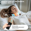 Portable EMS Neck Massager With Heat Low-Frequency Pulse Neck Cervical Spine Traction Relaxer Massage Pillow With Remote Control - M & M Global