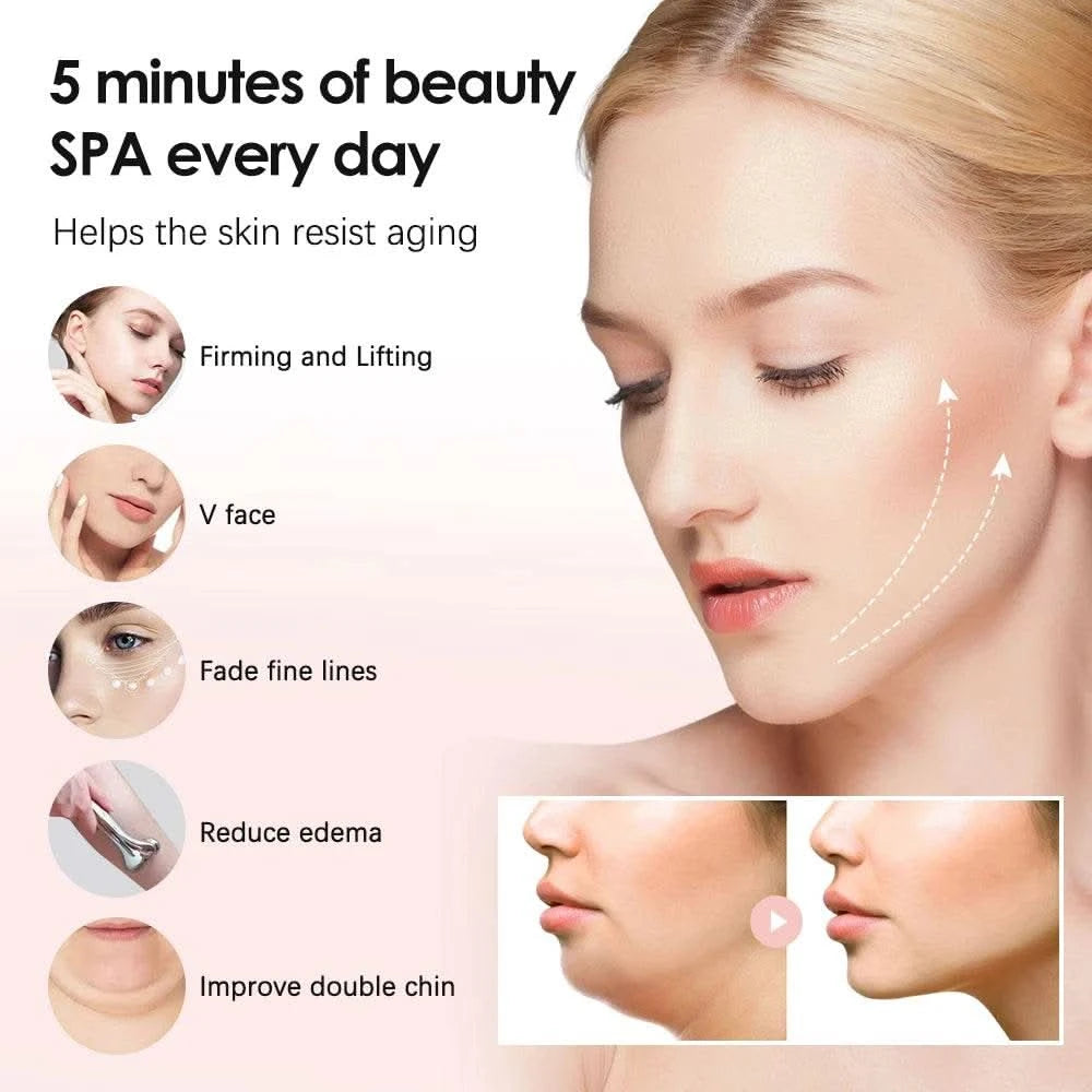 2023 EMS Pulse Neck Face Massager Roller 4D Facial Lifting Machine Anti Aging Wrinkle Removal Dark Circles Eye Care Beauty Tool - M & M Global