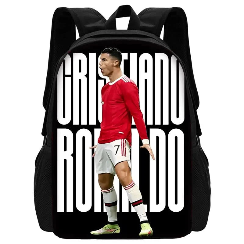 pcs set Football CR7 Star Child School Backpack with Lunch Bags Pencil Bags School Bags for R-Ronaldos Boys Girls Best Gift - M & M Global