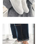 Casual Men's Sneakers Autumn 2025 New Style Winter Pure White Fiberglass Synthetic Lining Rubber Sole Unisex Leisure Shoes - M & M Global
