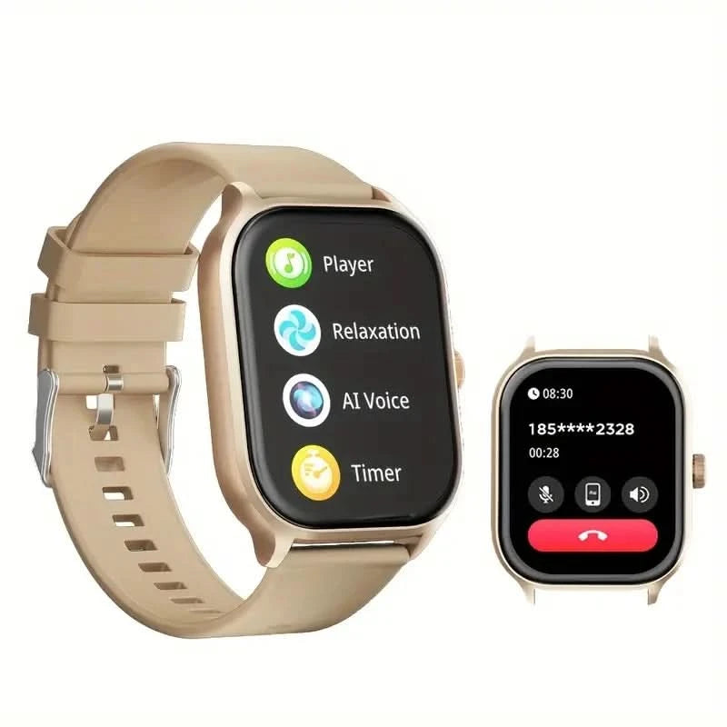 Smart watch with full touch screen, call, message reminder and other functions, compatible with iPhone/Android phones