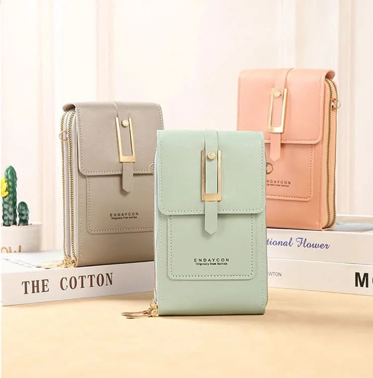 Touch Screen Cell Phone Messenger Bags Women Purse and Handbag Mini Shoulder Bag Pink Small Hand Bag Crossbody for Women  bolsos - M & M Global