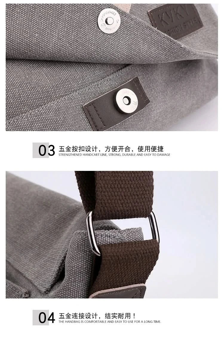 Men's multi-functional shoulder bag, leisure large capacity business travel bag, fashionable storage sling bag - M & M Global