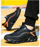 Men's Safety Shoes Anti-Impact Anti-Piercing Lightweight Work Boots Lightweight Breathable Sporty Design for Outdoor Work Shoes