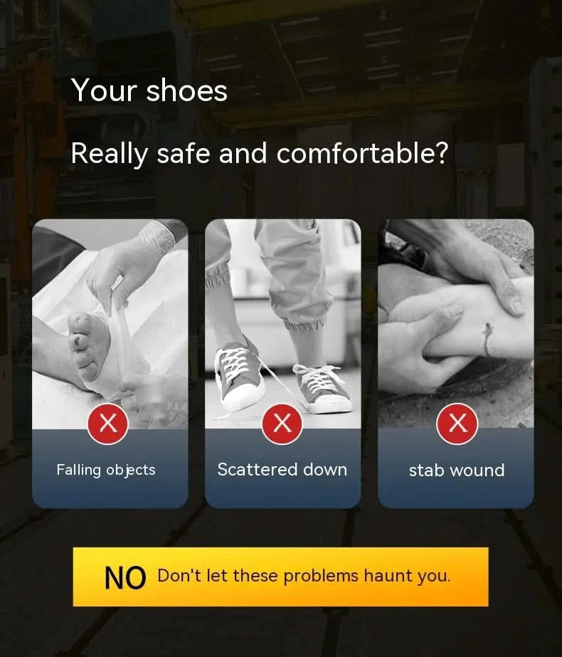 Non Slip Safety Boots for Men Work Anti-smash Indestructible Shoes Steel Toe Protective Anti-puncture Man Work Safety Boots