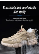 Men Work Sneakers Protective Shoes Safety Industrial Puncture-Proof Anti-smash Steel Toe Shoes Breathable Construction Work Shoe