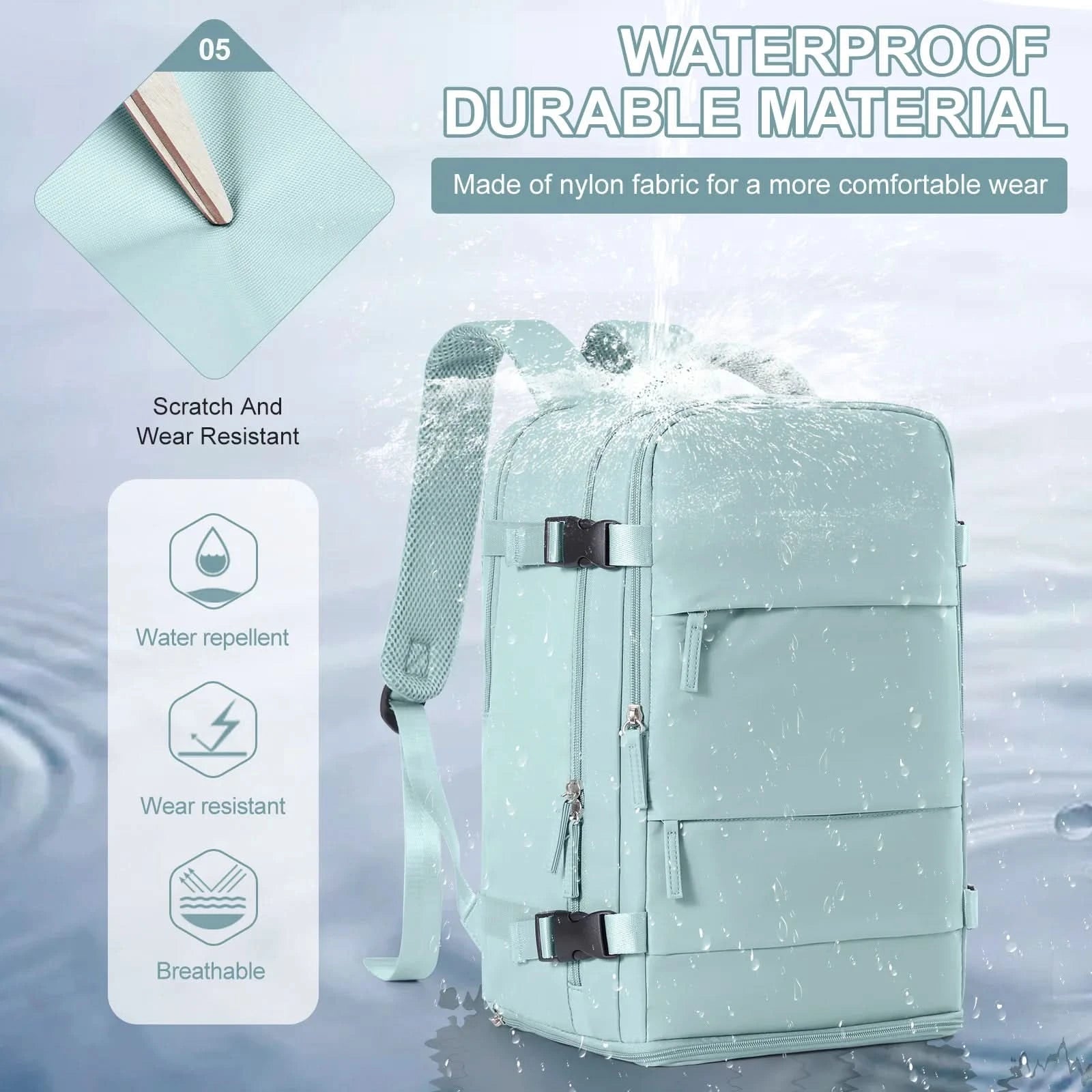 Women Men Hand Luggage Backpack Business College Laptop Travel Backpack Waterproof Carry on mochila viaje cabina avion 40x20x25 - M & M Global
