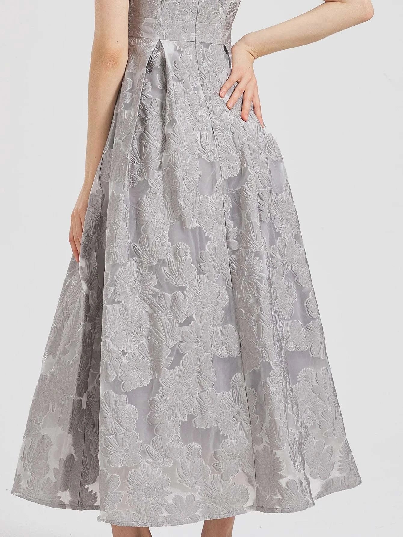 DEVCHATA Women New Fashion Organza Embroidery Elegant Long Dress Summer Sleeveless Dresses Lady Holiday Evening Prom Vestido - M & M Global
