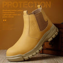 Waterproof Men's Safety Work Boots Steel Toe Shoes Anti Impact And Anti-Puncture Outdoor Adventure Hiking Protective Boots