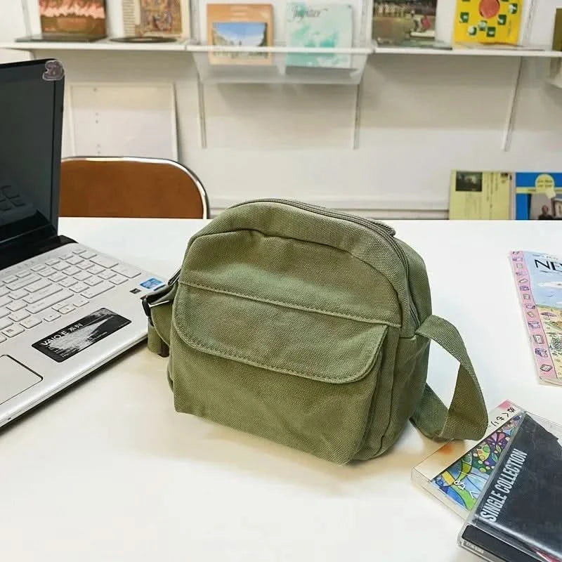 Fashion Small Canvas Crossbody Bags for Women 2025 Mini Shoulder Phone Purse Girl Student Cotton Cloth Mini Female Handbags Flap - M & M Global