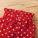 Baby Girl 0-18 Months 3PCS Clothing Set Love Short Sleeve Romper+Polka Dot Shorts+Headband Summer Daily Casual Newborn Baby Girl - M & M Global
