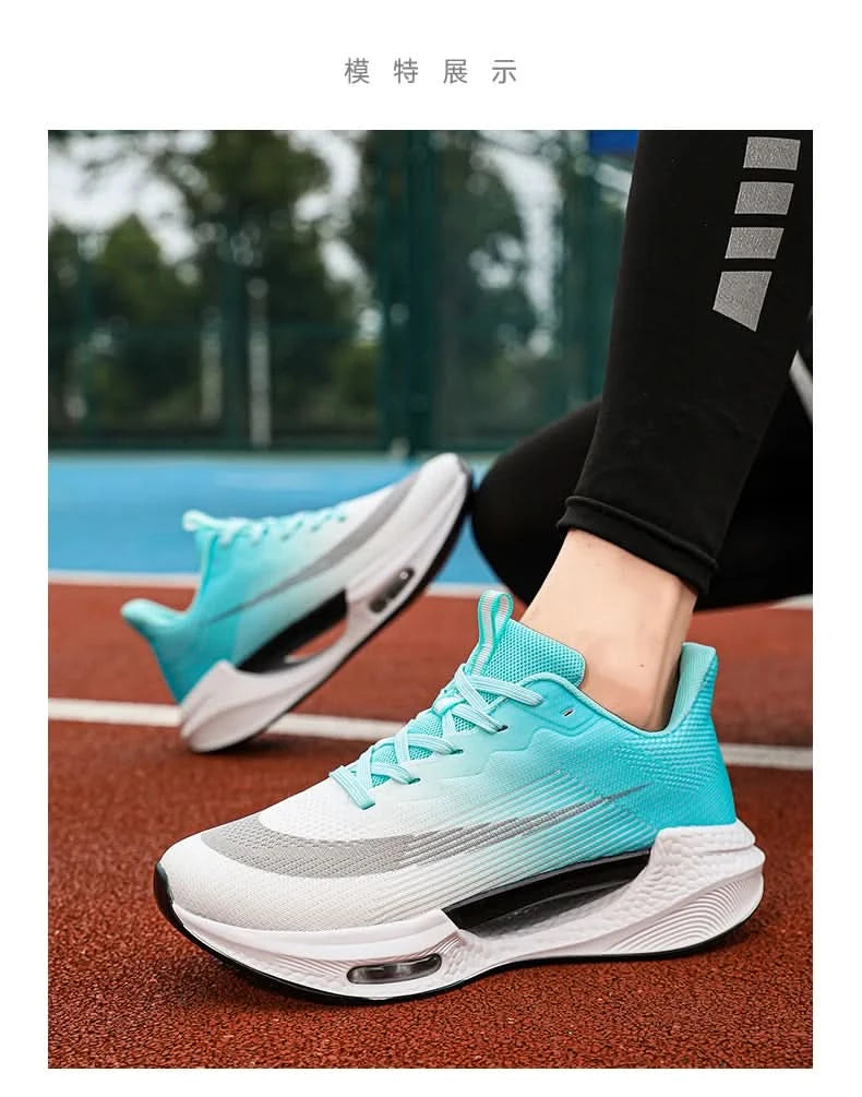 Men Running Sneaker Air Cushion Marathon Running Shoes Breathable Runner Trainers Women Platform Sports Shoes Speciality Sneaker - M & M Global