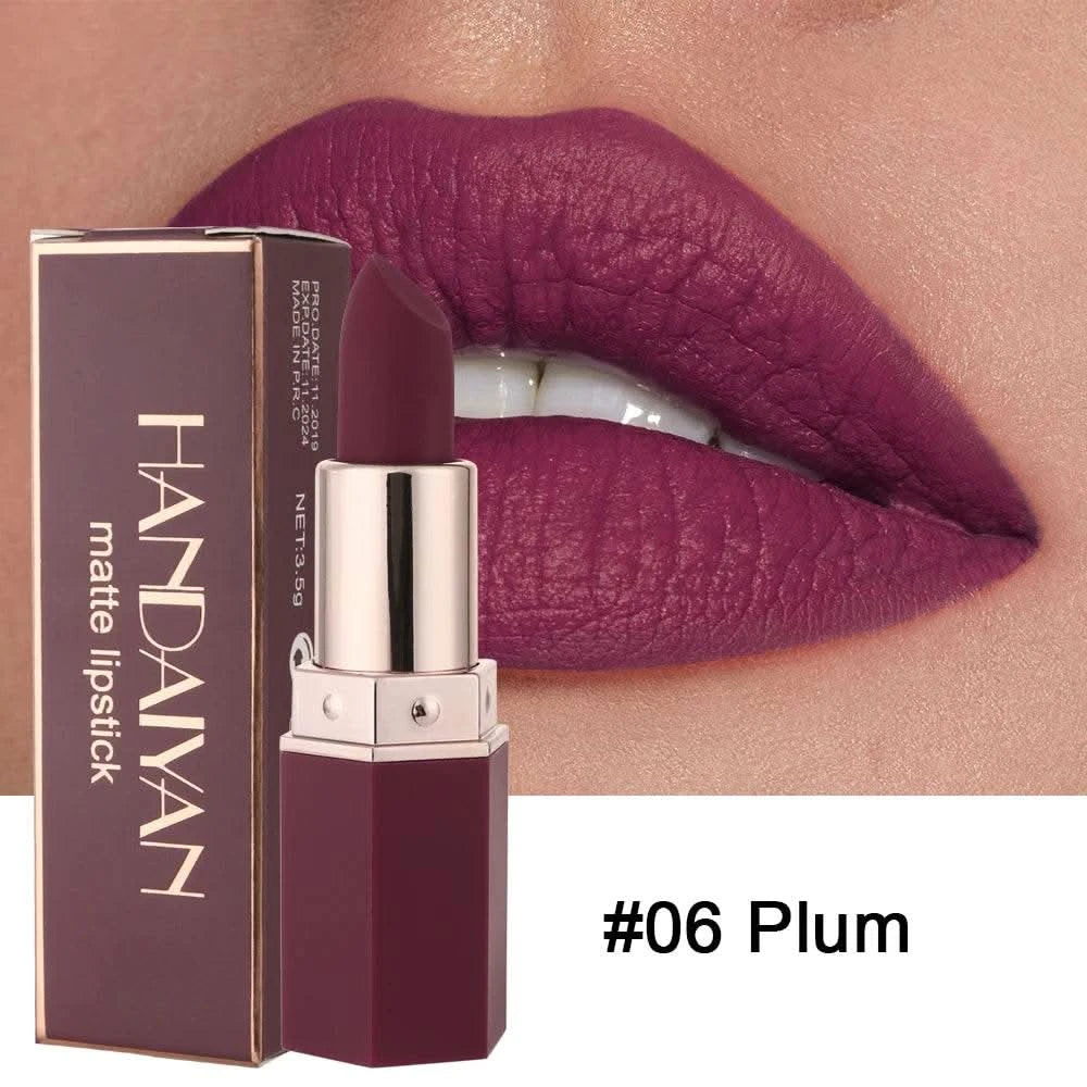 6-Color Matte Lipstick , Non-Fading, Non-Stick Cup Long-Lasting Velvet Finish, Smooth Matte Lip Color Waterproof Smudge-proof - M & M Global