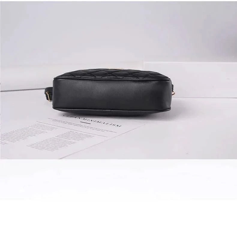 2025 Women's One Shoulder Small Square Handbag New Cross Border Foreign Trade Lingge PU Crossbody Versatile Small Messenger Bag - M & M Global